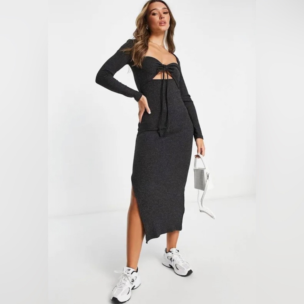 NA-KD knitted midi dress